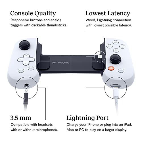 BACKBONE One Mobile Gaming Controller for iPhone [PlayStation Edition] - Enhance Your Gaming Experience on iPhone - Play Xbox, PlayStation, Call of Duty, Roblox, Minecraft, Genshin Impact & More