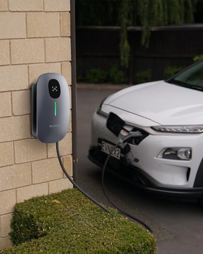 MAXOAK Cargador de vehículo eléctrico – Corriente de salida ajustable de 16 A a 50 A, nivel 2, 240 V, enchufe 14-50, certificado CSA y NEMA tipo 4, control inteligente de aplicación, compatible con Tesla y todas las marcas de vehículos eléctricos