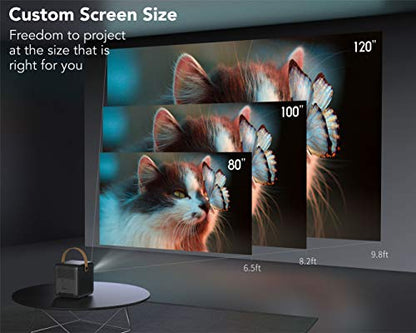 WeMax Dice, Proyector portátil inteligente 1080P, 700 lúmenes ANSI, Proyector portátil con corrección Keystone, Banco de energía de batería