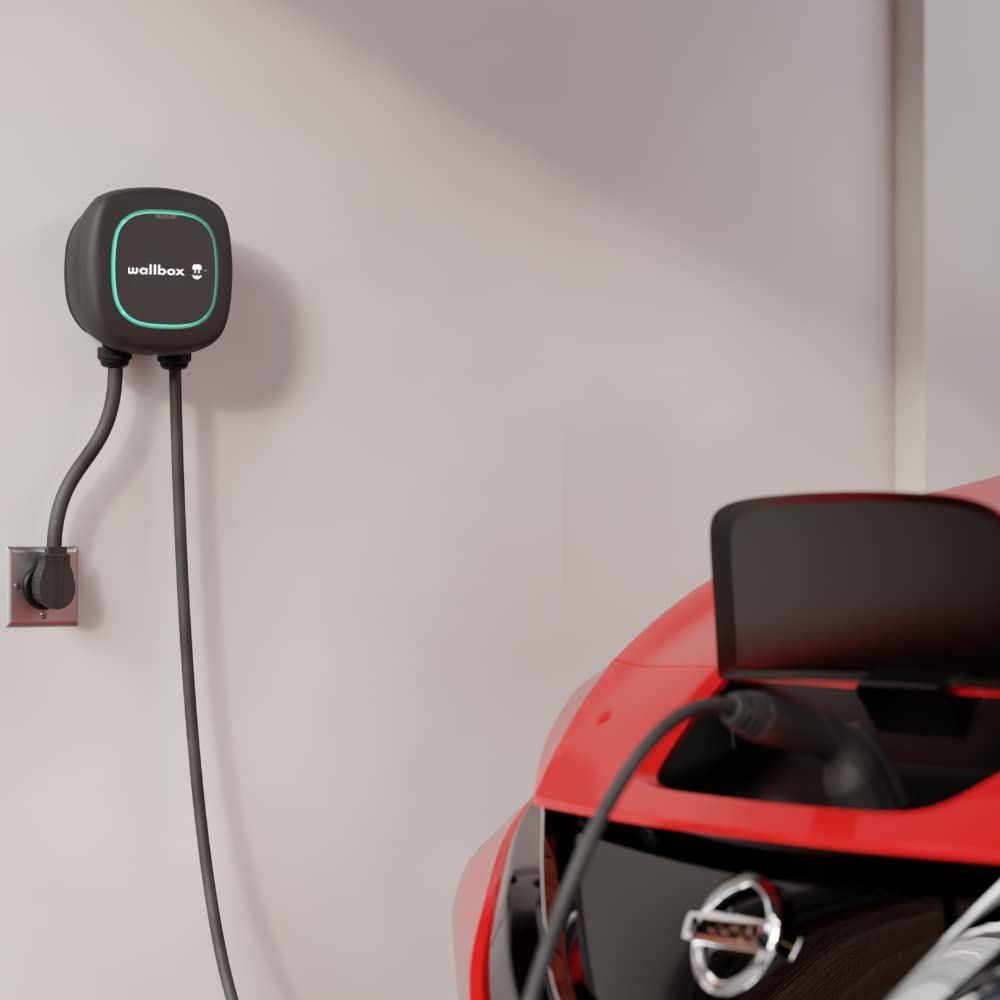Pulsar Plus Level 2 Cargador inteligente para vehículo eléctrico – 40 Amp NEMA ultra compacto, WiFi, Bluetooth, Alexa y Google Home
