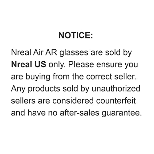 Nreal Gafas Air AR, gafas inteligentes con enorme teatro virtual Micro-OLED de 201" juego en PC/Android/iOS NR-7100RGL