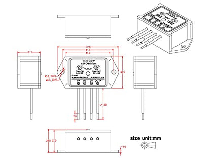DC 4.5-30V 10Amp Módulo intermitente parpadeante