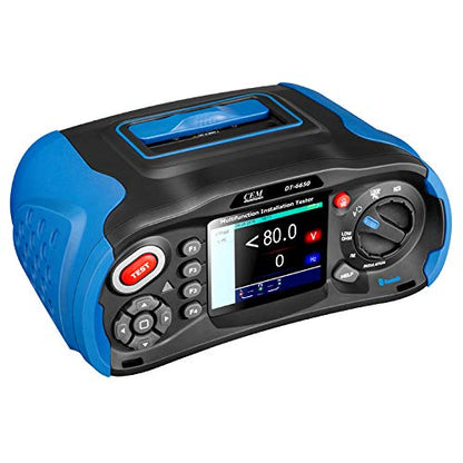 CEM Probador de instalación multifunción DT-6650 con pantalla LCD a color TFT de 3.5" resistencia de aislamiento, resistencia a la tierra impedancia de bucle