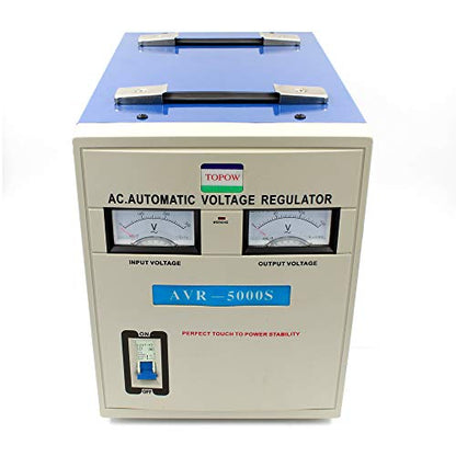 CONVERTIDOR DE VOLTAJE 5000W CON REGULADOR 110V~220V Estabilizador Regulador y Heavy Duty TOPOW