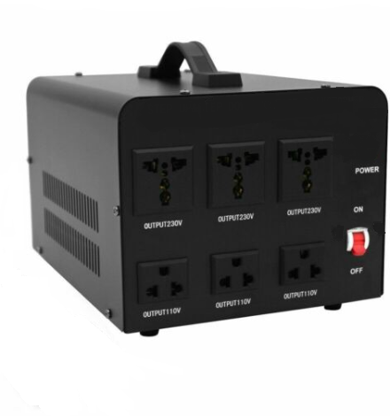 CONVERTIDOR DE VOLTAJE 5000W 110V A 220V Y 220V A 110V 6 OUTLETS