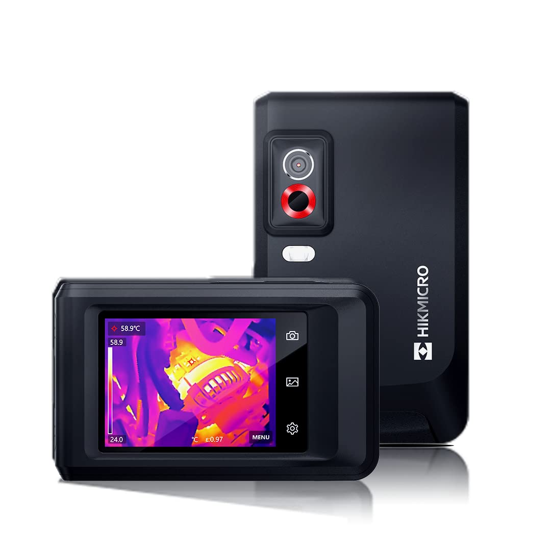 HIKMICRO Pocket2 - Cámara térmica de resolución IR de 256 x 192 pulgadas con cámara visual de 8 MP, 25 Hz, Wi-Fi IP54, -4 °F ~ 752 °F
