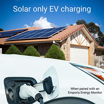 EMPORIA ENERGY Cargador Inteligente para vehículos eléctricos, 48 A, Nivel 2, Energy Star/UL, NEMA 14-50 o Cable Duro, Cable de 25 pies, EVSE para Interiores y Exteriores