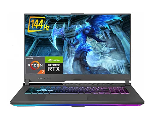 ASUS ROG Strix G17 - Laptop para juegos de 17.3 pulgadas FHD 144 Hz IPS, AMD 8 núcleos Ryzen 7 4800H (>i7-10750H), 16 GB de RAM, SSD de 512 GB, NVIDIA GeForce RTX 3060, teclado retroiluminado RGB, Wifi6 Win10 + accesorios CUE