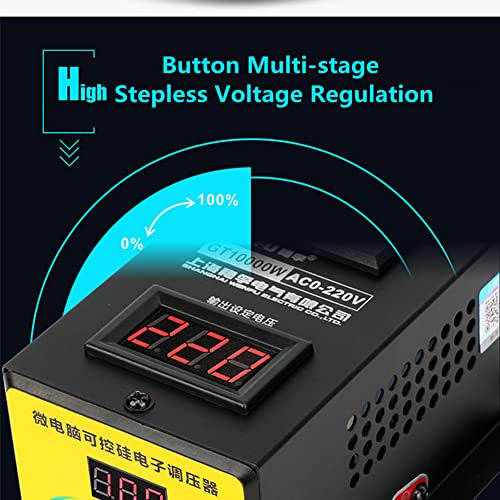 EBTOOLS Controlador de Voltaje Variable, regulador de Voltaje AC 220V 10000W