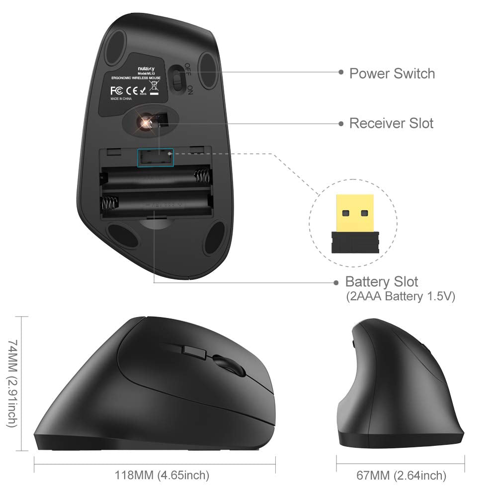 Nulaxy Ergonomic Mouse