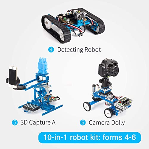 Bricolaje Makeblock, kit de robot calidad premium, 10-en-1 robot, educación, Scratch 2.0, Robot programable para que los niños aprendan codificación, robótica y electrónica