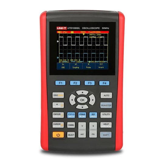 UNI-T Osciloscopio digital UTD1050CL 50 MHz 1 canal 200 Msa/s 12 kpts Número de pantallas: 3999 3.5 pulgadas TFL LCD