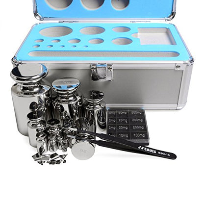 Goetland 304 - Juego de pesas de calibración de acero inoxidable clase F1 (1 mg, 1 kg, 25 unidades)