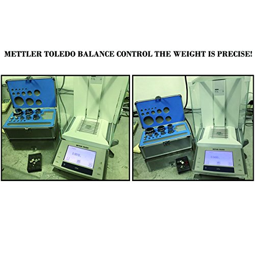 Goetland 304 - Juego de pesas de calibración de acero inoxidable clase F1 (1 mg, 1 kg, 25 unidades)