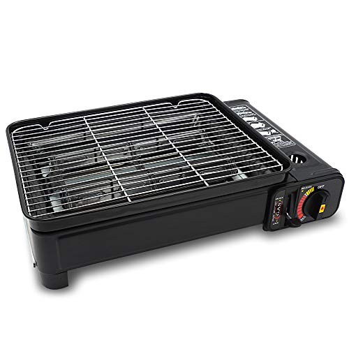 Estufa portátil para camping al aire libre, estufa de gas de 11.000 BTU con estuche de transporte