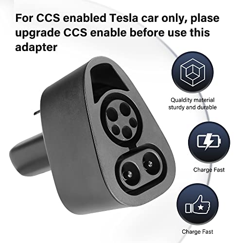 tesplus CCS Combo 1 adaptador para Tesla Model 3/S/X/Y hasta 250 KW CC de carga rápida compatible con todos los cargadores CCS1