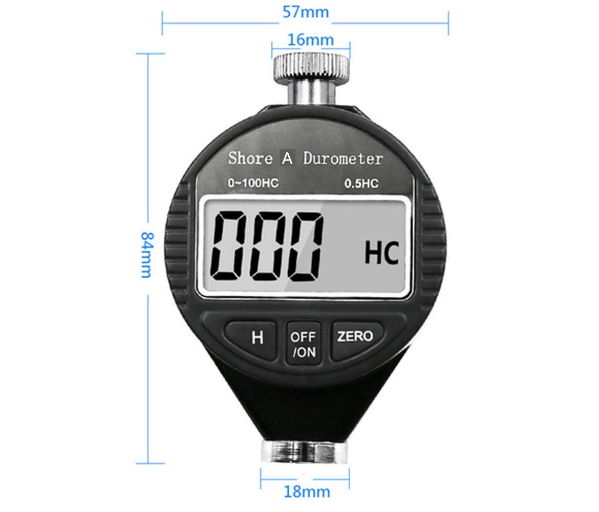 Durómetro digital portátil 0-100HD Shore A/C/D dureza con pantalla LCD grande para goma, neumático, plástico, plástico térmico, suelo