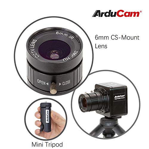 Arducam IMX477 - Cámara compatible con Nvidia Jetson Nano/Xavier NX, módulo de cámara HQ de 12,3 MP con lente de montaje en CS