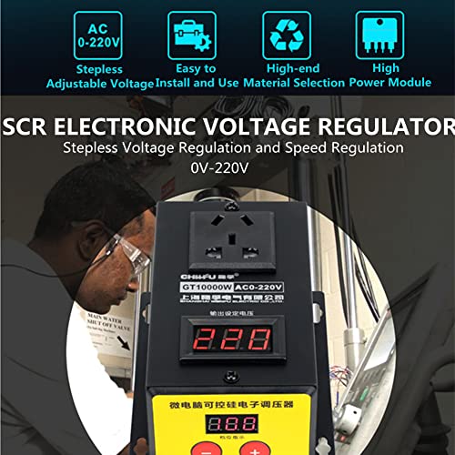 EBTOOLS Controlador de Voltaje Variable, regulador de Voltaje AC 220V 10000W