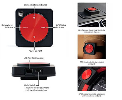 Dual Electronics XGPS150A - Receptor GPS universal portátil multiusos con Bluetooth, sistema de aumento de área amplia