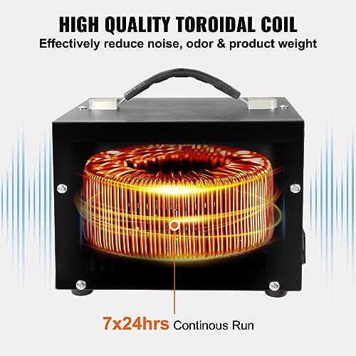 VEVOR Transformador convertidor de voltaje, 2000 W, transformador elevador/descendente resistente, convertidor de 110 voltios a 220 voltios y de 220 voltios a 110 voltios, puerto USB, certificado CE
