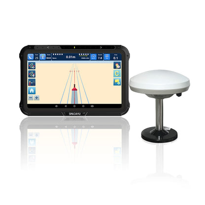 SMAJAYU El sistema de guía GPS JY100 para agricultura de precisión antena GNSS y tablet 10" cualquier marca de tractores como John-Deere CAT CASE CLAAS JCB DEUTZ