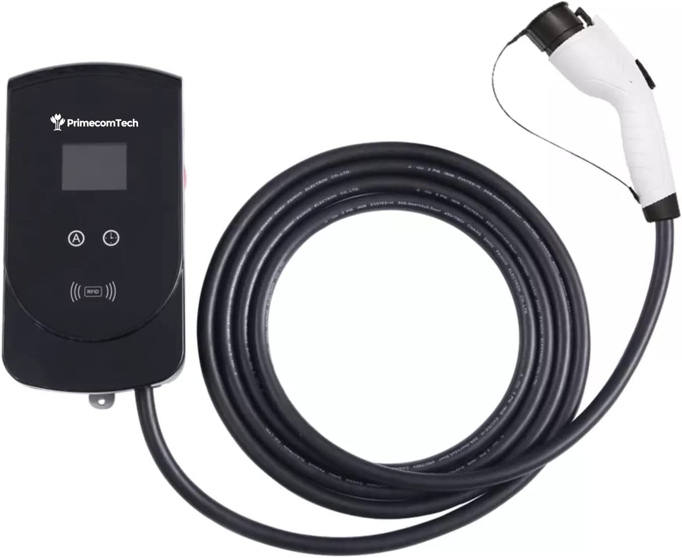 PRIMECOM.TECH - Estación de carga inteligente para vehículos eléctricos de nivel 2, 220 voltios para Tesla y todas las marcas EV de 30 pies de longitud (30 pies, NEMA 14-50p)