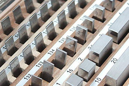 Accusize Industrial Tools Juego de bloques de calibre métrico de 87 piezas, grado 2, estándar alemán Din861 certificado Mfg, 0087-2160