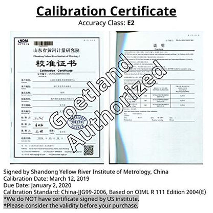 Goetland 304 - Juego de pesas de calibración de acero inoxidable clase F1 (1 mg, 1 kg, 25 unidades)