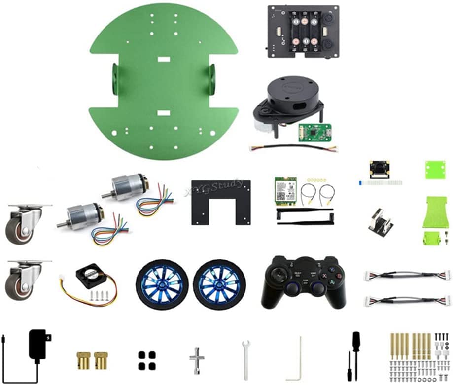 JetBot Kit de robot ROS AI compatible con controladores duales RP2040 Jetson Nano para procesamiento de visión de mapeo Lidar, autoconducción