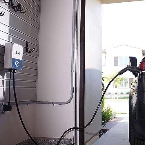 LENZ Estación de carga impermeable para vehículos eléctricos de nivel 2 (EV) de 40 amperios [certificado de seguridad], ETL con certificación UL 2494, Energy Star, certificado ‎EVSE-W1-40-A