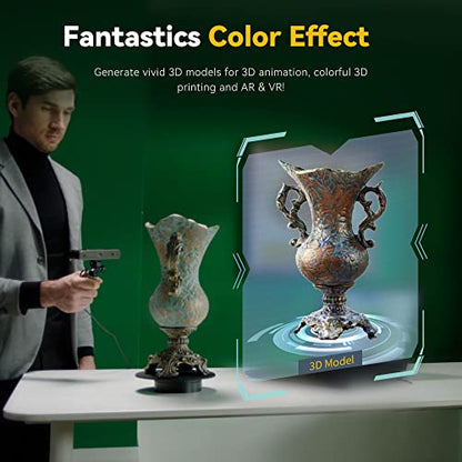 Revopoint POP Escáner 3D de 0.002in precisión de 10FPS velocidad de escaneo para impresión 3D color