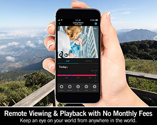 Night Owl - Cámara IP IP HD de 1080p con alimentación de CA para interiores y exteriores con visión nocturna de 100 pies, audio de 2 vías, foco integrado, amplio ángulo de visión y aplicación de visión remota gratuita, paquete de 2