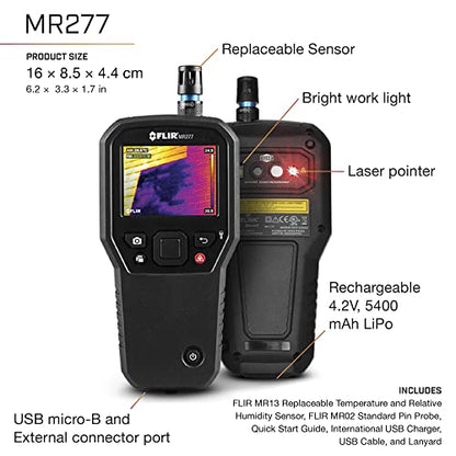 FLIR MR277 Medidor de humedad, cámara IR MSX e higrómetro para inspección de edificios