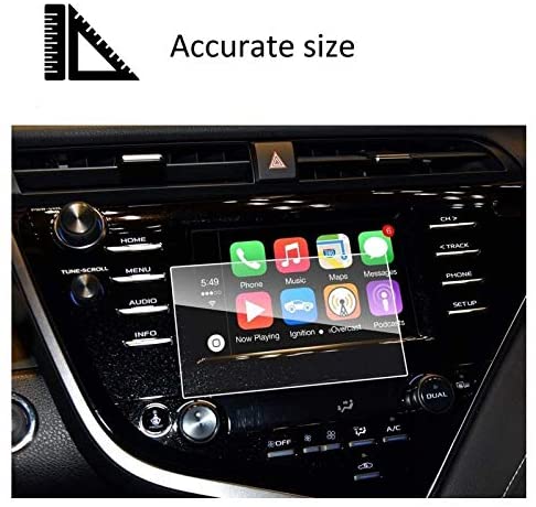 Screen Protector Compatible with 2018 2019 2020 Toyota Camry 7" Touch Screen, HD Clear Tempered Glass Car Navigation Screen Protective Film, Flyingchan,AXVH70 AXVH70N Compatible with LE SE NOT for 8IN