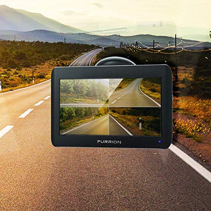Furrion Vision S - Monitor de 5" de 3 cámaras con visión nocturna IR y amplios ángulos de visión: 1 cámara trasera de aleta de tiburón y 2 laterales FOS05TAEN