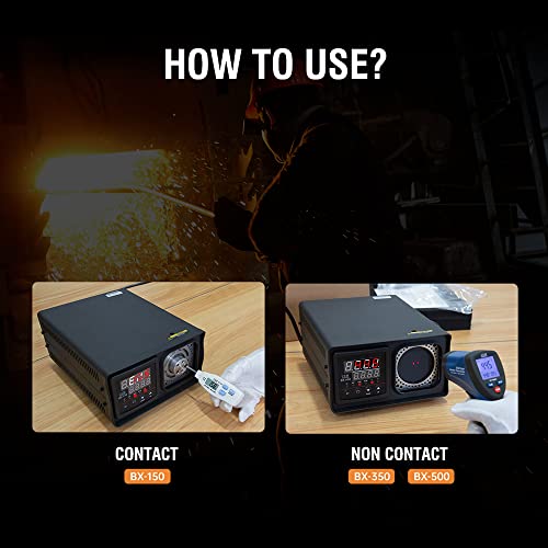 CEM Calibrador de temperatura IR portátil BX-500, 122.0 °F a 932.0 °F(122 a 932℉), tamaño objetivo 2.25" 2.244 in