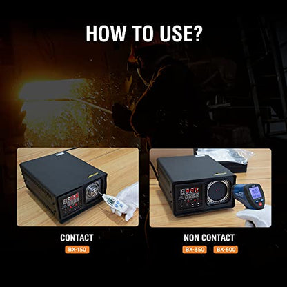 CEM Calibrador de temperatura IR portátil BX-500, 122.0 °F a 932.0 °F(122 a 932℉), tamaño objetivo 2.25" 2.244 in