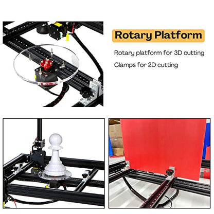 FoxAlien HW40 - Cortador de espuma de alambre caliente CNC, máquina de corte de espuma termocortada para tablero de espuma, EVA, EPP, EPE, alambre de calefacción eléctrico con control de temperatura y pantalla digital de voltaje (15.748 x 15.748 in)