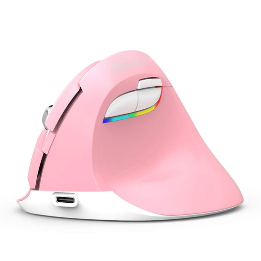 Delux Vertical Mouse with 2.4g RF Dongle and BT 4.0