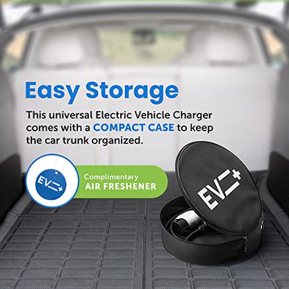 Duosida Level 2 EVSE - Cargador portátil para vehículos eléctricos de 32 A, cable EV, estación de carga para el hogar, conector SAE J1772, cable de 20 pies NEMA 14-50 con funda