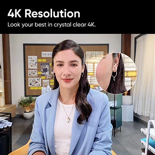insta360 Link - Cámara web PTZ 4K con sensor de 1/2", seguimiento de IA, control de gestos, HDR, micrófonos con cancelación de ruido, modos especializados, cámara web para laptop, cámara de video para videollamadas, transmisión en vivo