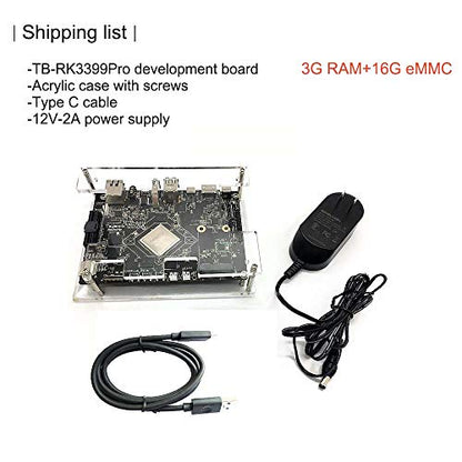 Toybrick RK3399Pro SBC AI kit desarrollo para inteligencia artística Deep Learning Accelerate TensorFlow Caffe hasta 3.0TOPs Android/Linux