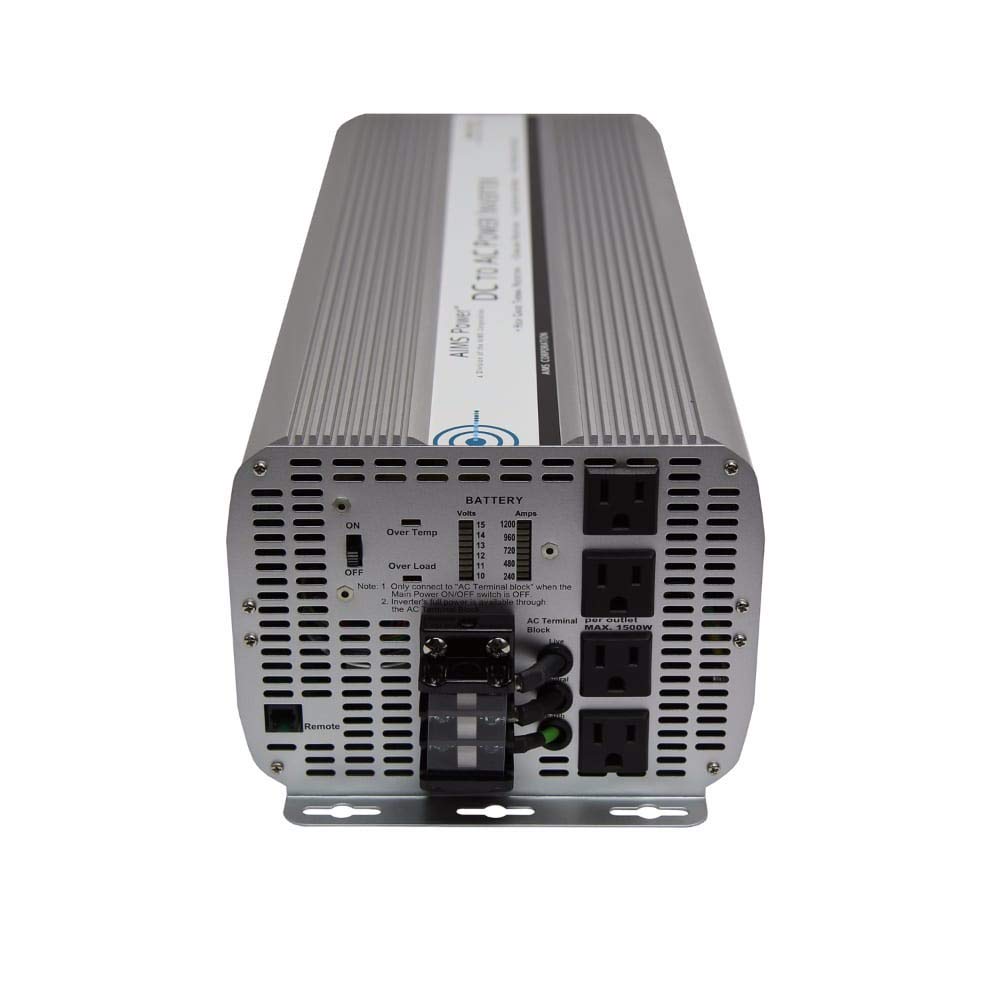 AIMS Power inversor de corriente sinusoidal modificado, 12 vDC 120v PWRINV10KW12V