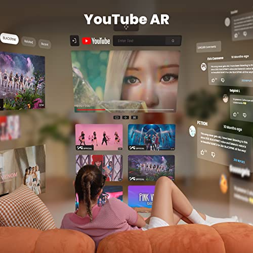 Nreal Gafas Air AR, gafas inteligentes con enorme teatro virtual Micro-OLED de 201" juego en PC/Android/iOS NR-7100RGL