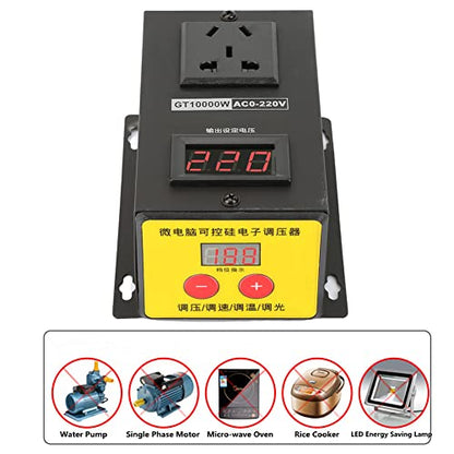 EBTOOLS Controlador de Voltaje Variable, regulador de Voltaje AC 220V 10000W