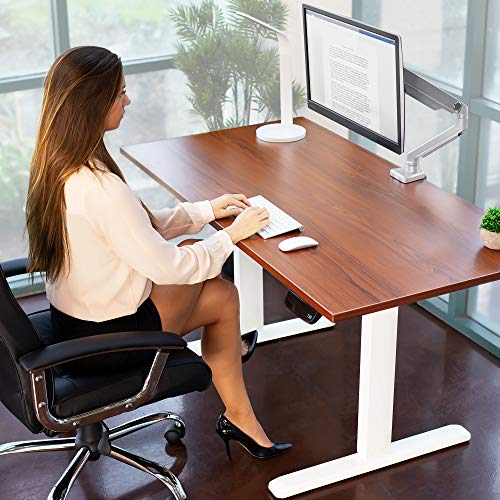 Soporte de brazo para un solo monitor | Soporte de escritorio | Brazo de resorte mecánico articulado ajustable en altura de movimiento completo | Se adapta a pantallas de ordenador compatibles con VESA de 24 27 29 30 32