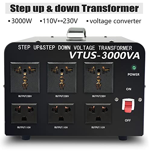 Convertidor de transformador de voltaje de 3000W convertidor de 110-120 V a 220-240 V y de 220-240 V a 110-120 V