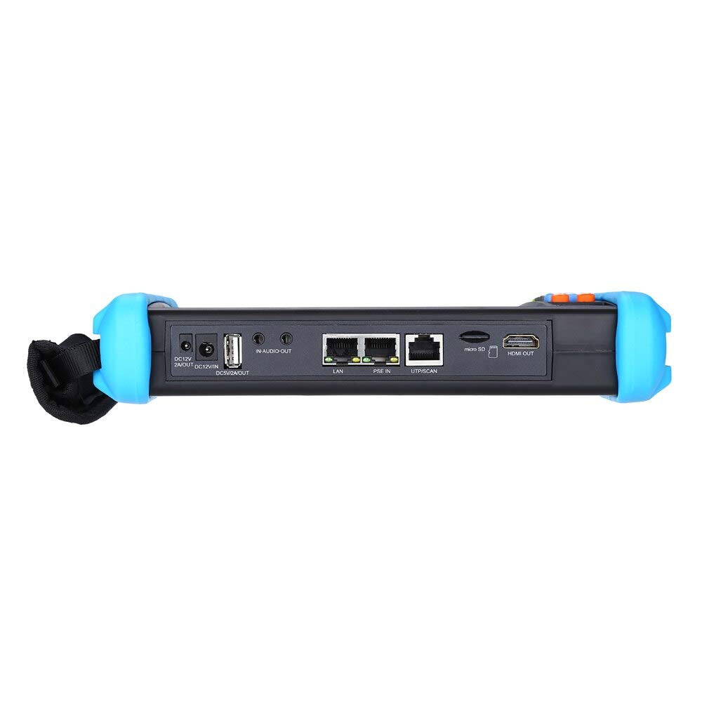 EVERSECU 7 inch IPS Touch Screen H.265 4K IP Camera Tester CCTV CVBS Analog Tester Built in WiFi with POE/WIFI/8G TF Card/HDMI Output/RJ45 TDR/Dual Window Test/Firmware CCTV Test Monitor