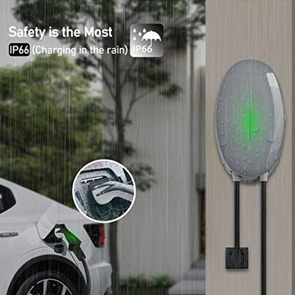 WISSENERGY - Cargador eléctrico de 40 A EV nivel 2 para coche, 220 V-240 V, 8,8 KW WSDD054 para interiores y exteriores NEMA 14-50 EV conector J1772 (40 A, NEMA 14-50)
